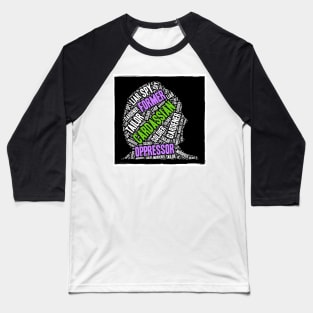 Murder Lizard Former Oppressor Word Art Baseball T-Shirt